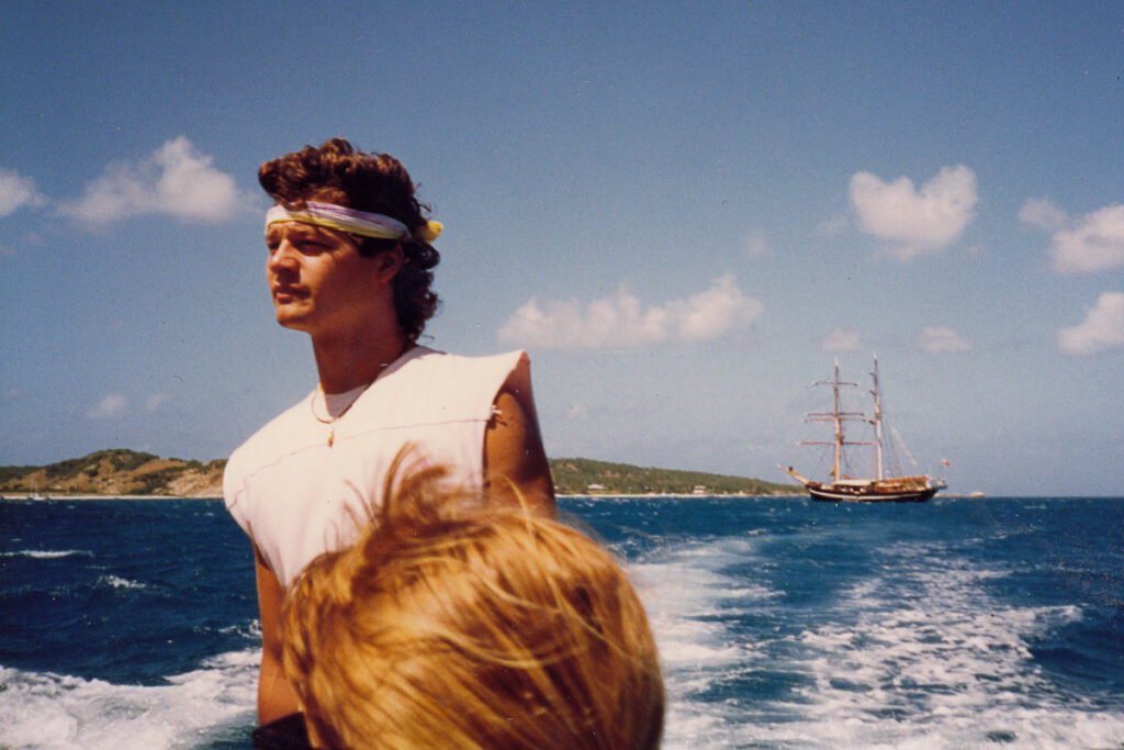 A crew member from The Eye of the Wind photographed off Lizard Island.