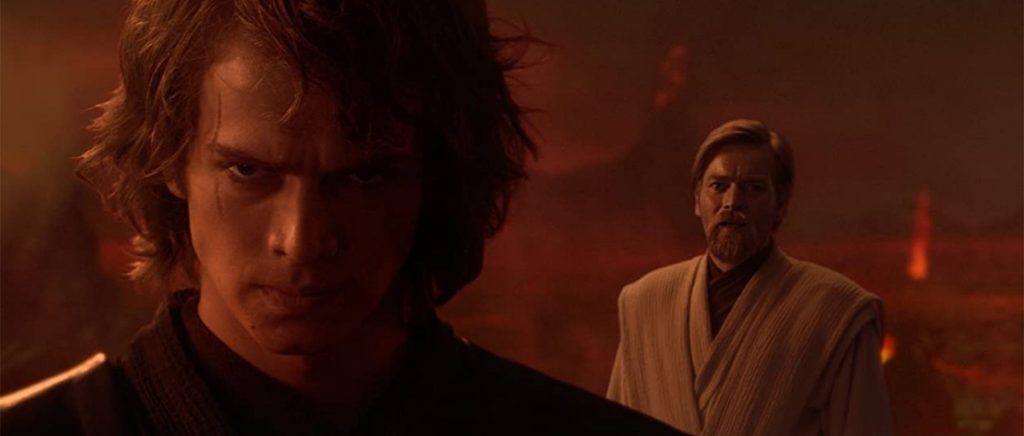 Ewan McGregor and Hayden Christensen in Star Wars: Episode III - Revenge of the Sith (2005)