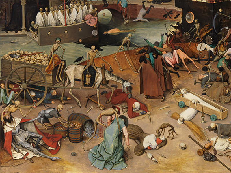 A section of the painting 'The Triumph of Death' by Pieter Bruegel the Elder, 1562